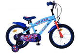 Spidey 16 Inch Kinderfiets Blauw - Veilig en verstelbaar jongensfietsmodel met handremmen, terugtraprem, gesloten kettingkast, reflectoren en afneembare zijwieltjes